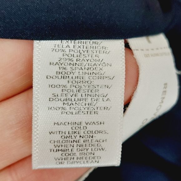 Ann Taylor Loft Blue Button Nautical Business Casual Notched Lapels Blazer P4662 - Picture 7 of 8